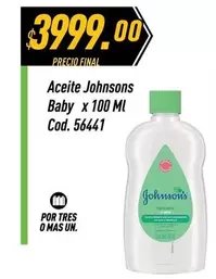 Johnson's - Aceite Johnsons Baby x 100 Ml Cod. 56441