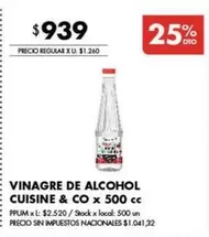 X$ - Vinagre de Alcohol