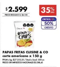 X$ - Papas fritas