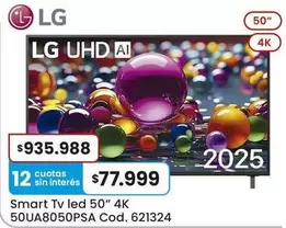 LG - Smart Tv led 50" 4K 50UA8050PSA