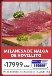 X$ - MILANESA DE NALGA DE NOVILLITO