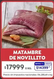 X$ - MATAMBRE DE NOVILLITO