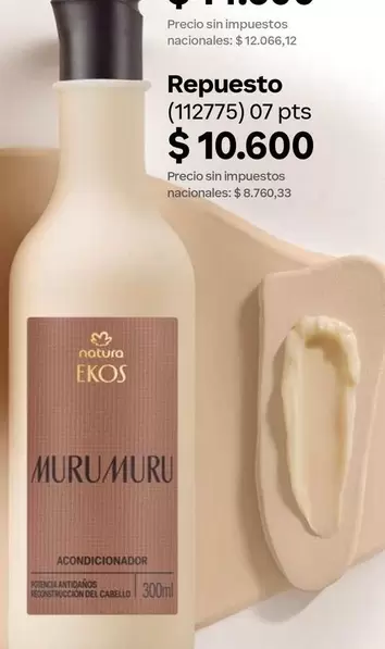 Natura - Repuesto (112775) 07 pts MURUMURU Acondicionador
