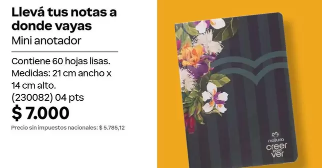 X$ - Mini anotador (230082)
