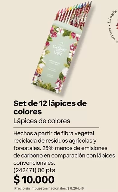 Set de 12 lápices de colores