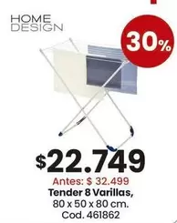 X$ - Tender 8 Varillas, 80 x 50 x 80 cm. Cod. 461862