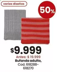 Bufanda adulto, Cod. 618288-618270