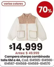 Campera sherpa combinada