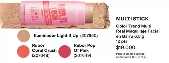 Crush - MULTI STICK Color Trend Multi Real Maquillaje Facial en Barra 6,5 g