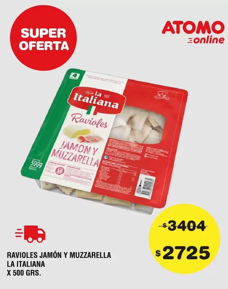 La Italiana - Ravioles Jamón y Muzzarella