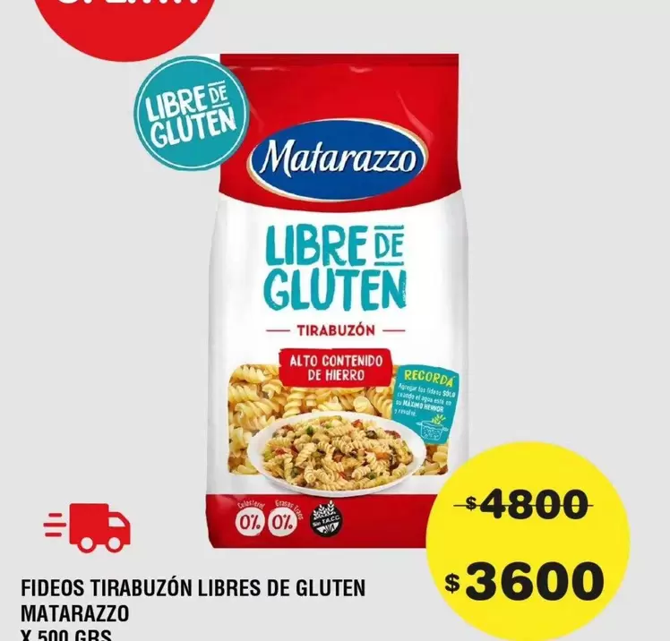 Matarazzo - FIDEOS TIRABUZÓN LIBRES DE GLUTEN