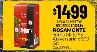 Rosamonte - Yerba Mate 55 Aniversario x 500 Gr. Cód:18799