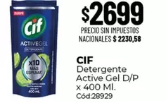 Cif - Active Gel D/P x 400 Ml. Cód:28929