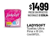 Ladysoft - Toallas Ultra Fina x 8 Un. Cód:59723