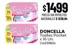 Doncella - Toallas Pocket x 16 Un.