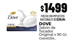 Dove - Jabón de Tocador Original x 90 Gr. Cód:40234