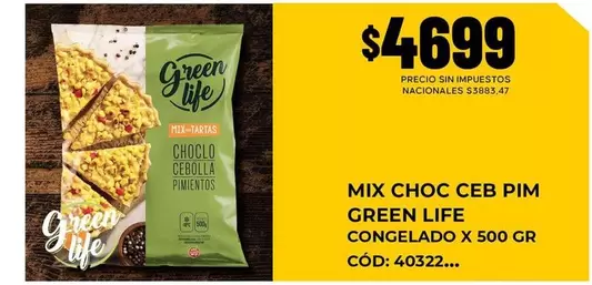 Green Life - MIX CHOC CEB PIM CONGELADO X 500 GR CÓD: 40322...