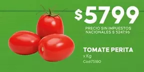X$ - TOMATE PERITA x Kg Cód75180