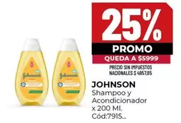 Johnson's - Shampoo y Acondicionador x 200 Ml.