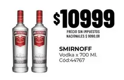 Smirnoff - Vodka x 700 Ml. Cód:44767