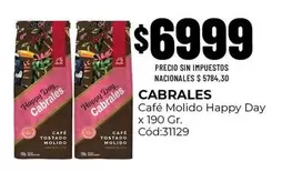 Cabrales - Café Molido Happy Day x 190 Gr. Cód:31129