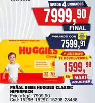 Huggies - PAÑAL BEBE HUGGIES CLASSIC HIPERPACK