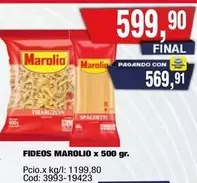 Marolio - FIDEOS MAROLIO x 500 gr.