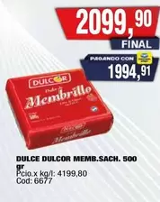 Dulcor - DULCE DULCOR MEMB.SACH. 500 gr Cod: 6677