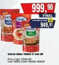 Noel - SALSA NOEL TODAS X 340 GR