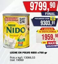 Nido - LECHE EN POLVO NIDO x750 gr