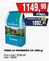 La Tranquera - YERBA LA TRANQUERA LIV