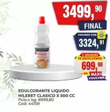 Hileret - EDULCORANTE LIQUIDO HILERET CLASICO X 500 CC