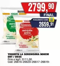 YOGURTH LA SERENISIMA 900CM