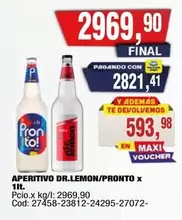 X$ - APERITIVO DR.LEMON/PRONTO x 1lt. Cod: 27458-23812-24295-27072-