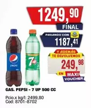 Pepsi - GAS. PEPSI - 7 UP