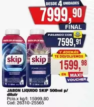 Skip - JABON LIQUIDO SKIP 500ml p/ diluir
