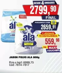 Ala - JABON POLVO ALA 800g