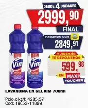 Vim - LAVANDINA EN GEL VIM 700ml