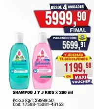 Johnson's - SHAMPOO J Y J KIDS x 200 ml
