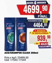 Clear - ACO/SHAMPOO CLEAR 200ml