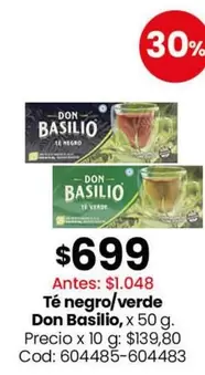 X$ - Té negro/verde, x 50 g. Cod: 604485-604483