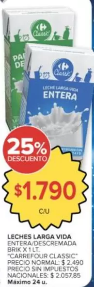 vida - LECHES LARGA VIDA ENTERA/DESCEMADA BRIK