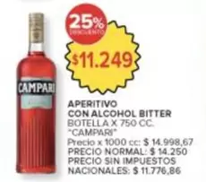 Campari - APERITIVO CON ALCOHOL BITTER