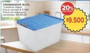 Carrefour home - ORGANIZADOR 18 LTS.