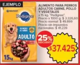 Pedigree - ALIMENTO PARA PERROS ADULTO CARNE, POLLO Y VEGETALES