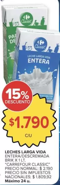 vida - LECHES LARGA VIDA ENTERA/DESC...