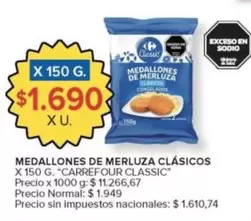 Carrefour - MEDALLONES DE MERLUZA CLÁSICOS