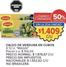 Maggi - CALDO DE VERDURA EN CUBOS X 12 U.