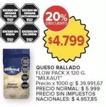 Milkaut - QUESO RALLADO FLOW PACK