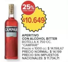 Campari - APERITIVO CON ALCOHOL BITTER
